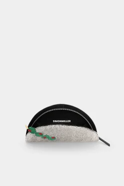 Beadedbeaded lune clutch