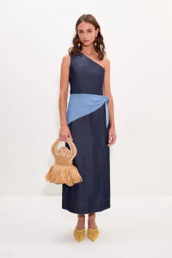 Belembelem chambray midi dress