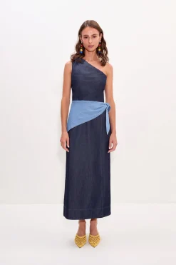 Belembelem chambray midi dress