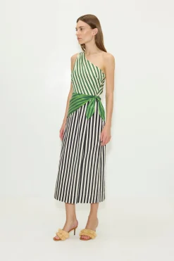 Belembelem poplin midi dress