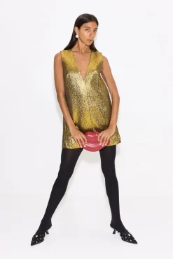 Fountainfountain metallic mini dress