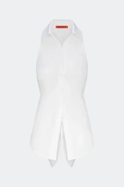 Lochloch sleeveless poplin button up