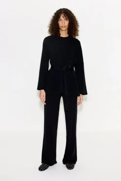 Maxmax belted knit cardigan