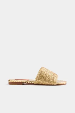 Metallicmetallic raffia salerno slide
