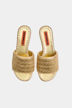 Metallicmetallic raffia salerno slide