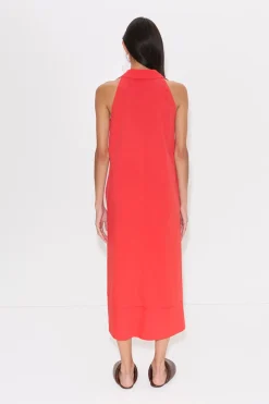 Navanava poplin midi dress