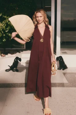 Navanava poplin midi dress