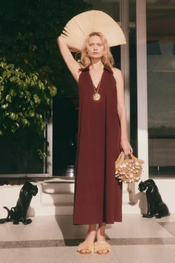 Navanava poplin midi dress