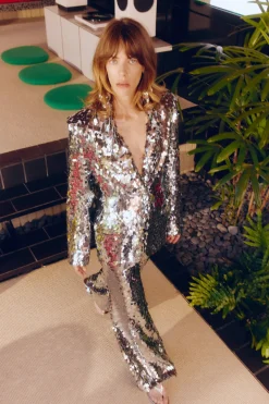 Nellanella sequin wide leg pant