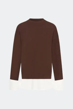 Pippip poplin combo sweater