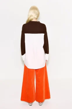 Pippip poplin combo sweater