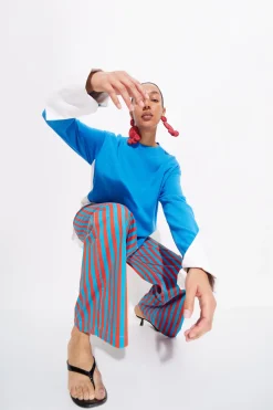 Pippip poplin combo sweater