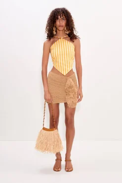 Pompom pom mini skirt