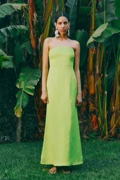 Sculptysculpty strapless satin dress