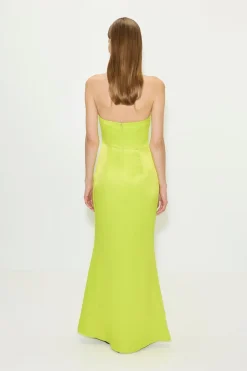 Sculptysculpty strapless satin dress