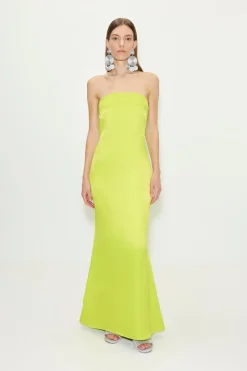 Sculptysculpty strapless satin dress