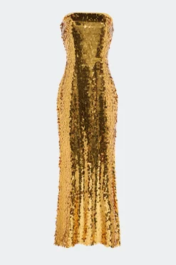 Sculptysculpty strapless sequin dress