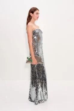 Sculptysculpty strapless sequin dress
