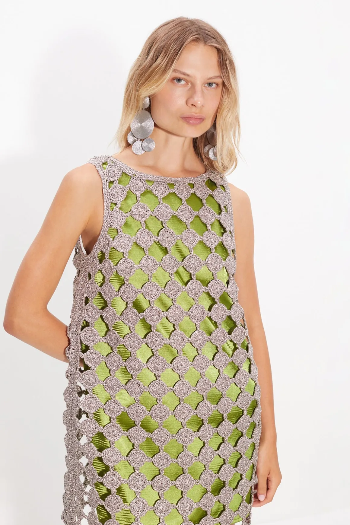 Sinasina crochet mini dress