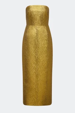 Verdelleverdelle metallic midi dress