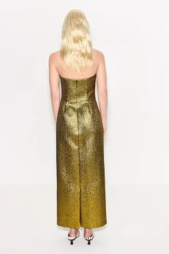 Verdelleverdelle metallic midi dress