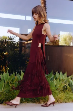 Zaza za knit fringe skirt